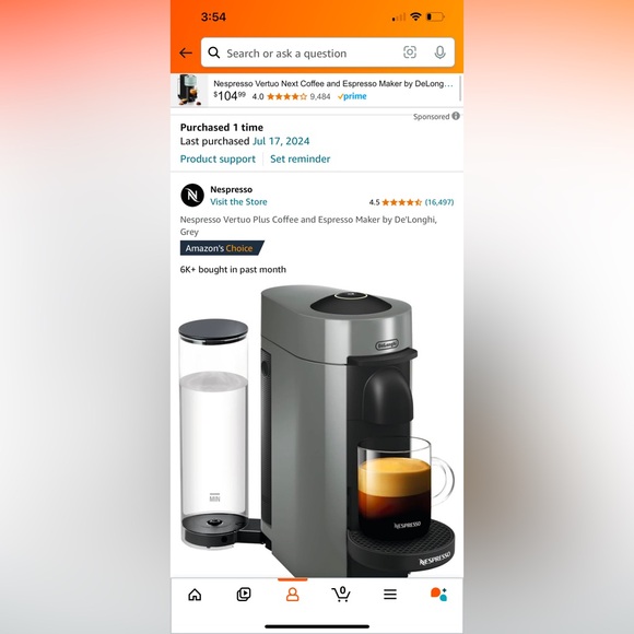 Nespresso Vertuo Plus Coffeee and Espresso Maker - Picture 6 of 7
